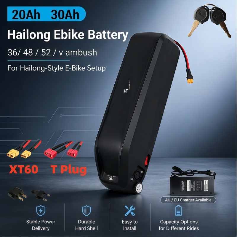 Ebike Battery 48V 20Ah Hailong - Универсальная батарея Hailong, многовольтовая 36В 48В