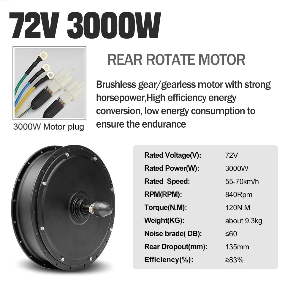 Ebike Conversion Kit 72V 3000W - Комплект для переоборудования электровелосипеда 72В 3000Вт