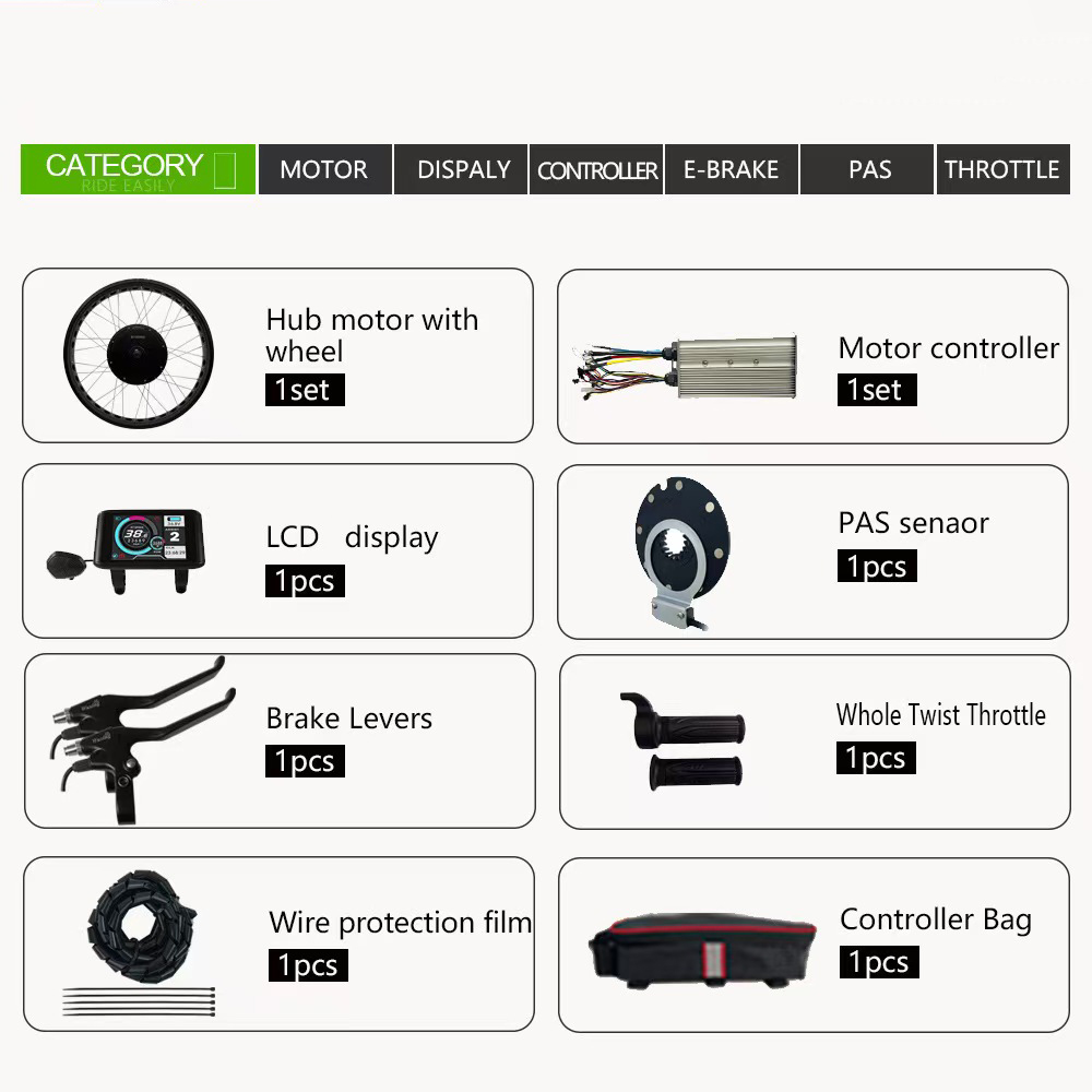 Комплект для переоборудования  – обзор и цена Ebike Conversion Kit 72V 3000W