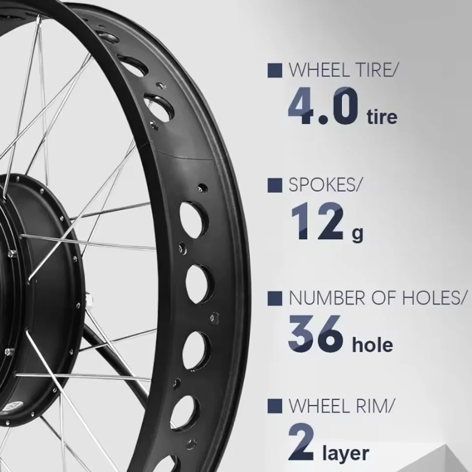 Комплект для переоборудования  – обзор и цена Fat Tire Ebike Conversion Kit 2000W